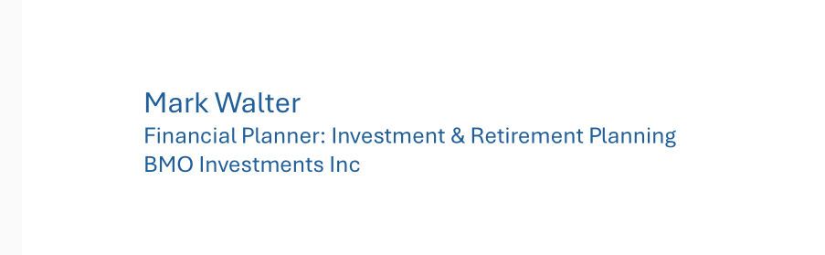 Mark Walter, Financial Planner